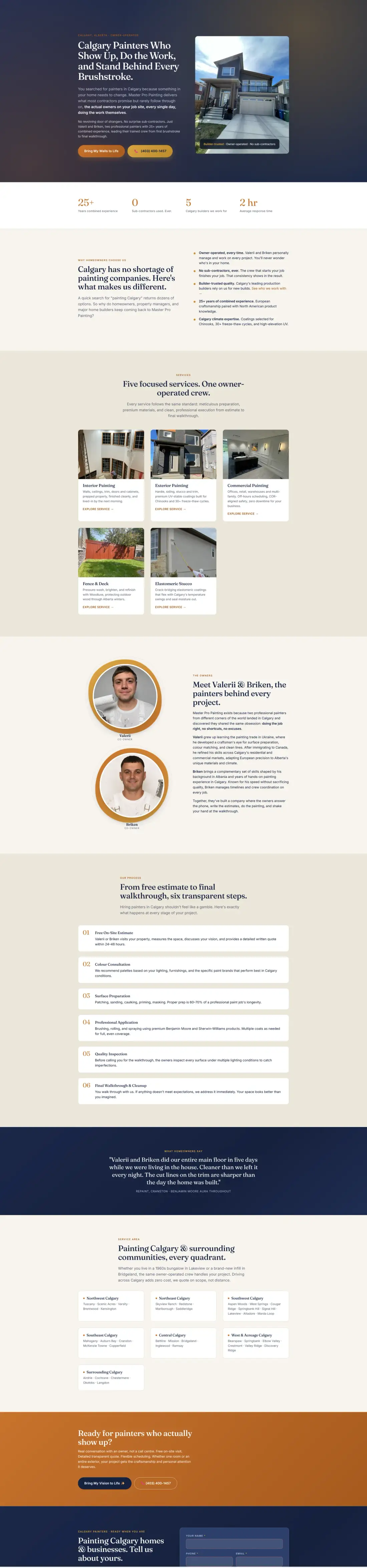 Master Pro Painting website designed by Visibility Drip