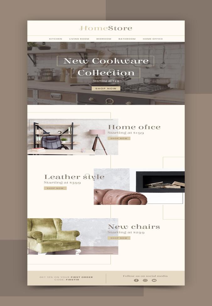 Cookware web design template