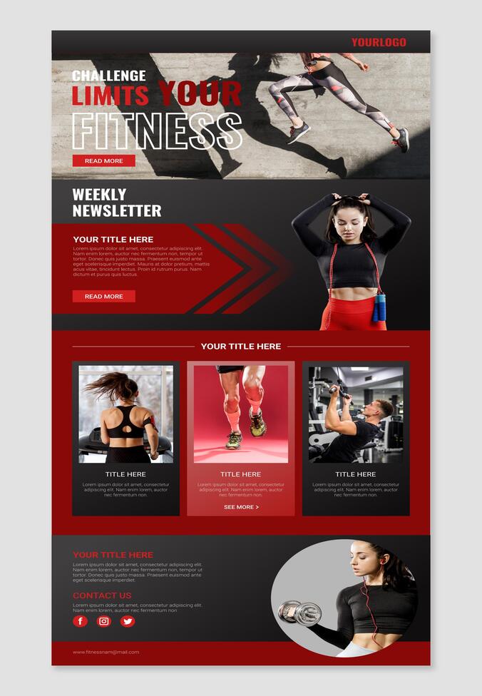 Fitness web design template