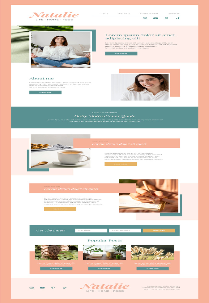 Home & life web design template